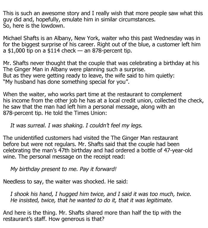 A $1,000 Tip (5 pics)