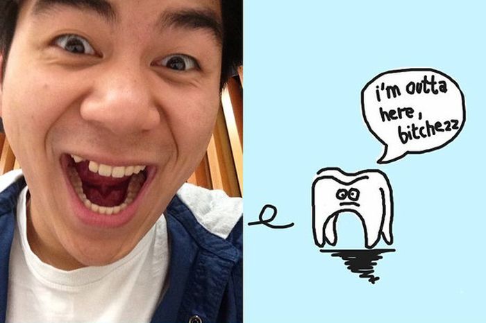Selfies As Drawn By Strangers (26 pics)
