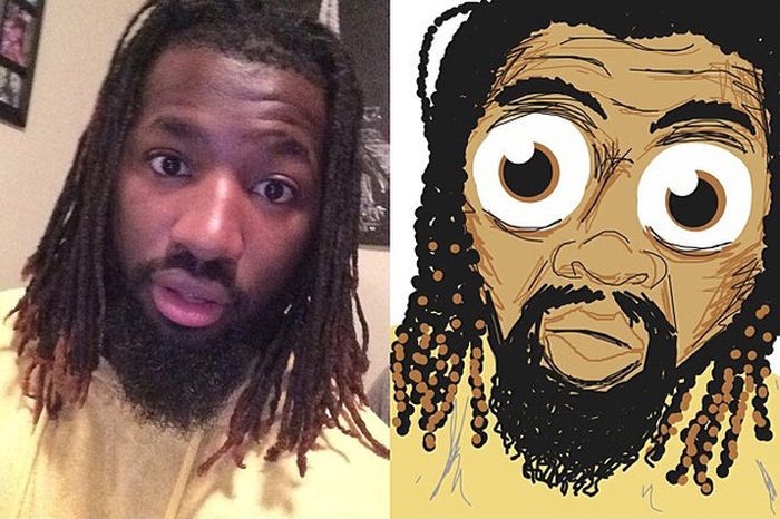 Selfies As Drawn By Strangers (26 pics)