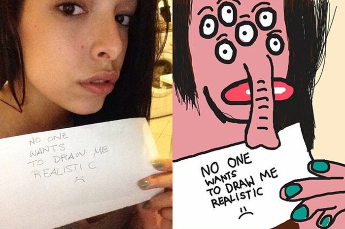 Selfies As Drawn By Strangers (26 pics)