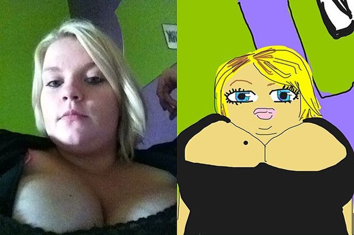 Selfies As Drawn By Strangers (26 pics)