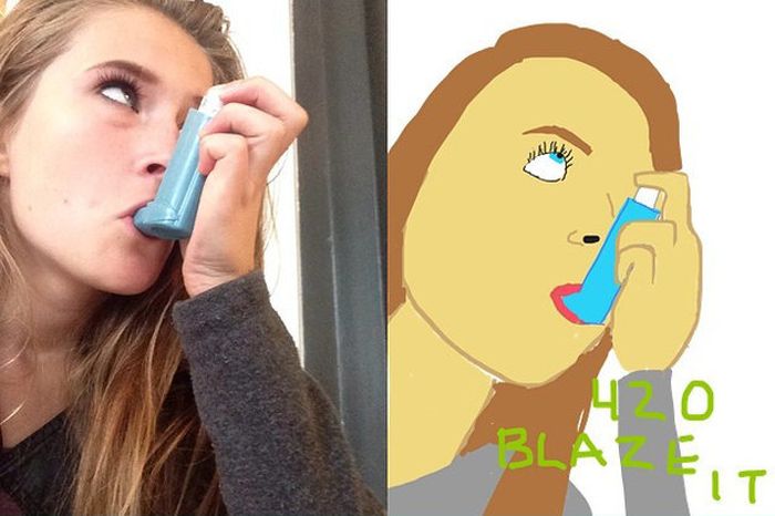 Selfies As Drawn By Strangers (26 pics)