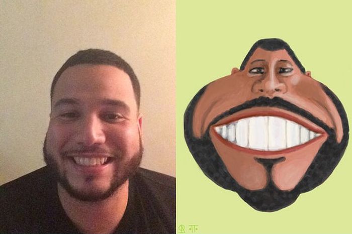 Selfies As Drawn By Strangers (26 pics)
