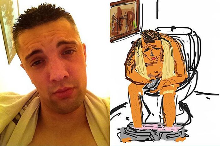Selfies As Drawn By Strangers (26 pics)