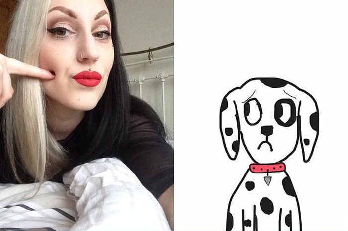 Selfies As Drawn By Strangers (26 pics)