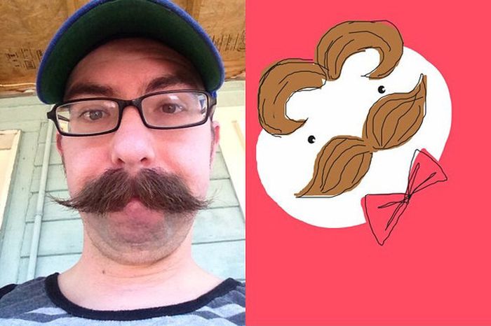Selfies As Drawn By Strangers (26 pics)
