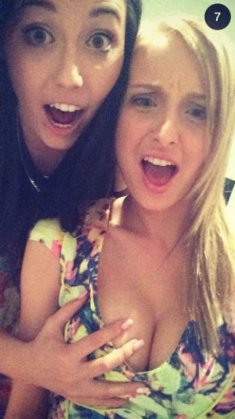 Girls Grabbing Boobs Is The Best Thing Ever (54 pics)