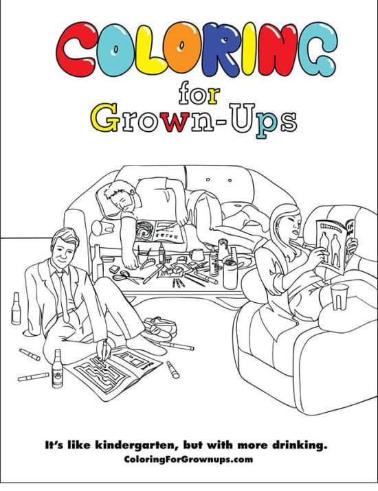 If Grown Ups Used Coloring Books (18 pics)