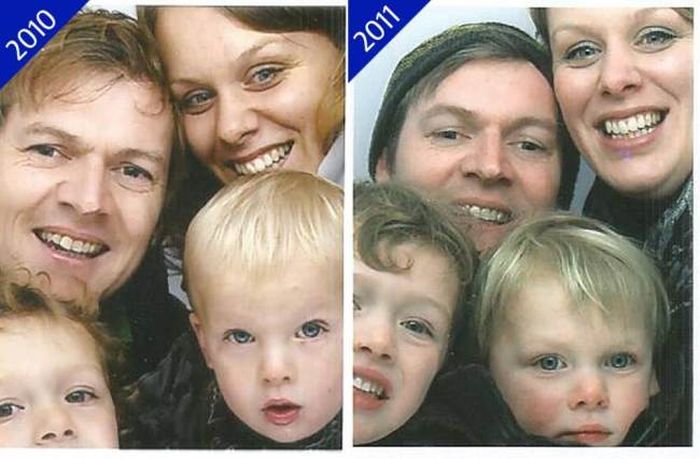 The Same Photo Booth Picture Every Year For 13 Years (7 pics)