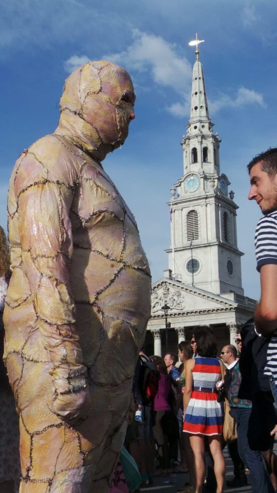 Man Walks Around Town In Chicken Skin Suit 15 Pics 