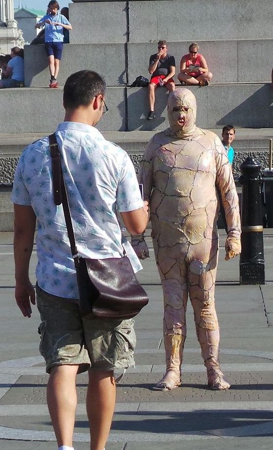Man Walks Around Town In Chicken Skin Suit (15 pics)