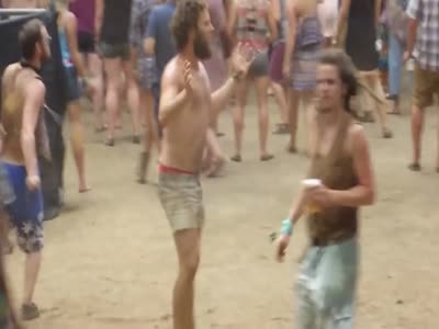 Funny Dancer At The Music Festival