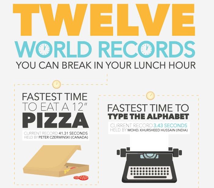12 World Records You Could Easily Break (infographic)