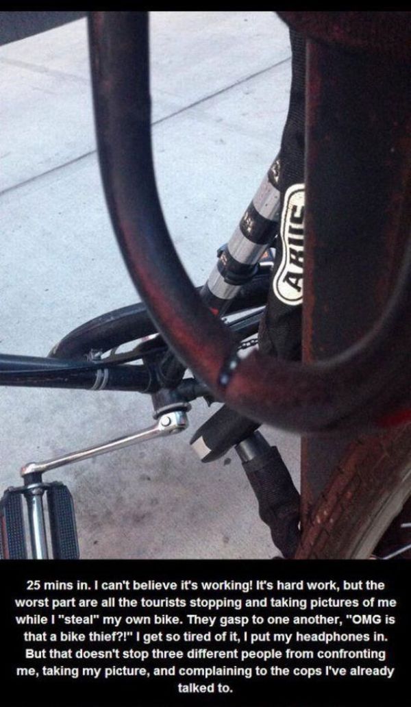 Man Has To Steal His Own Bike (6 pics)