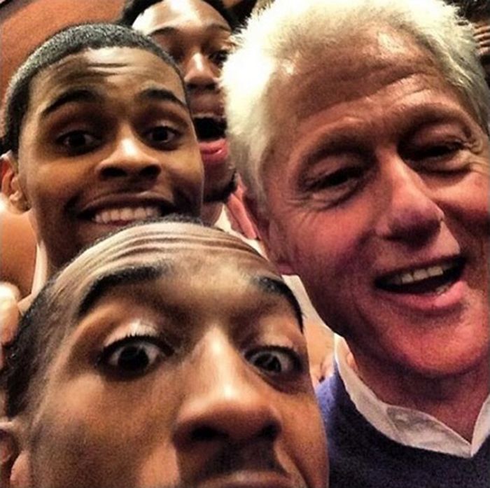 Bill Clinton Is The Commander In Chief Of Selfies (18 pics)