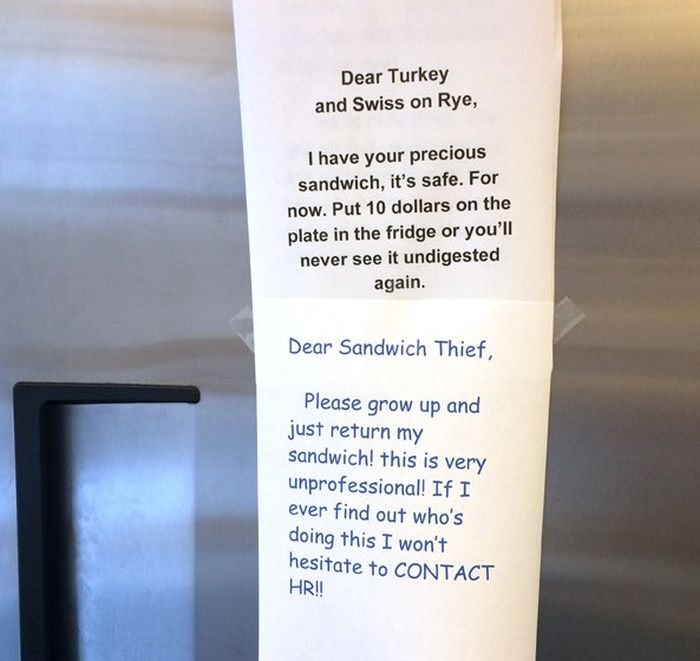 Epic Office Battle Over A Turkey Sandwich (14 pics)