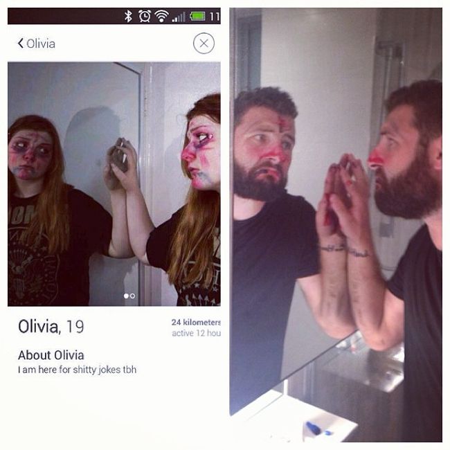 This Guy Is Recreating Girls' Tinder Pics And It's Hilarious (50 pics)
