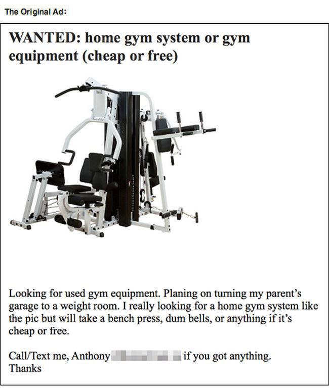 Guy Gets Trolled Trying To Buy Gym Equipment (9 pics)