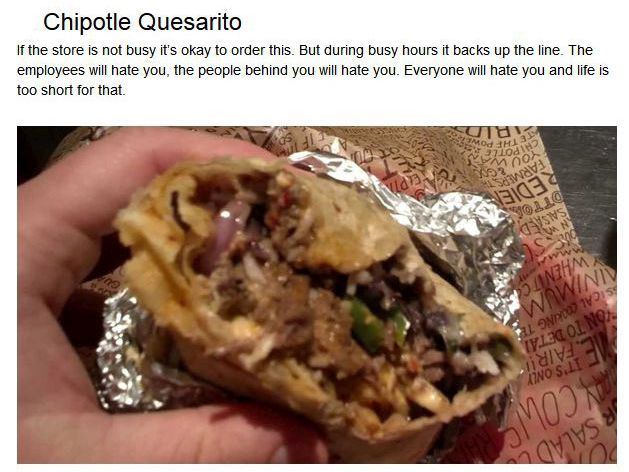 Fast Food Employees Tell Us Which Items We Should Never Eat There (14 pics)