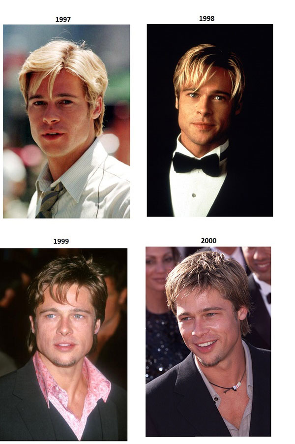 The Evolution Of Brad Pitt From 1988 To Today (5 pics)