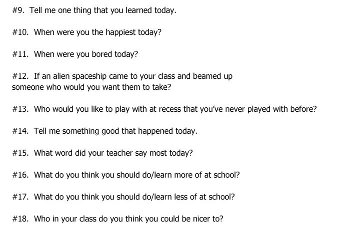 school visit questions to ask