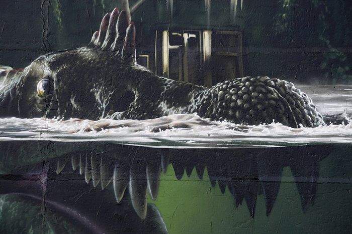 This Jurassic Park Inspired Wall Is A Masterpiece (25 pics)