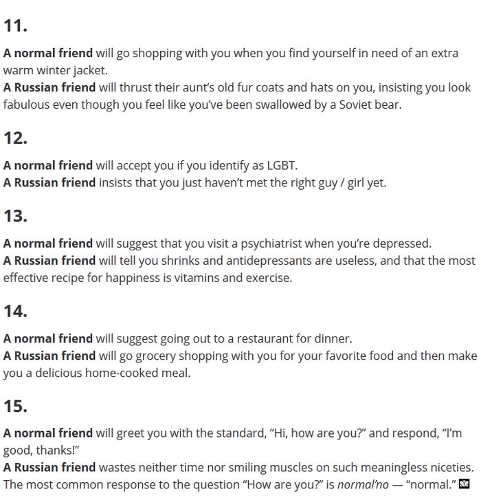 The Big Differences Between A Normal Friend And A Russian Friend (7 pics)