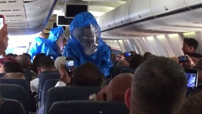 This Is Why You Shouldn't Joke About Ebola On A Place (10 pics + video)
