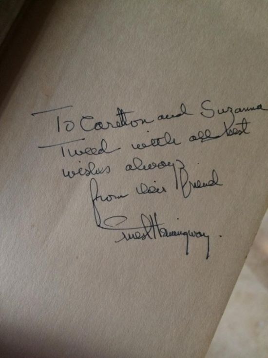 Ernest Hemingway Autograph From A Yard Sale (2 pics)
