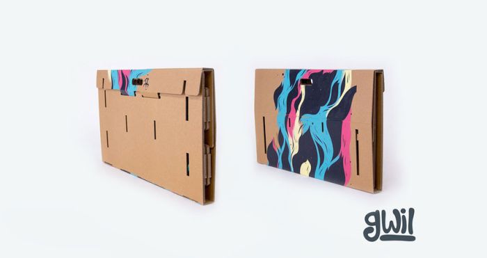 The Cardboard Desk You Can Take Anywhere (9 pics)