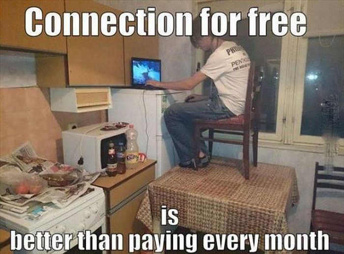 The Things People Will Do For WiFi Access (28 pics)