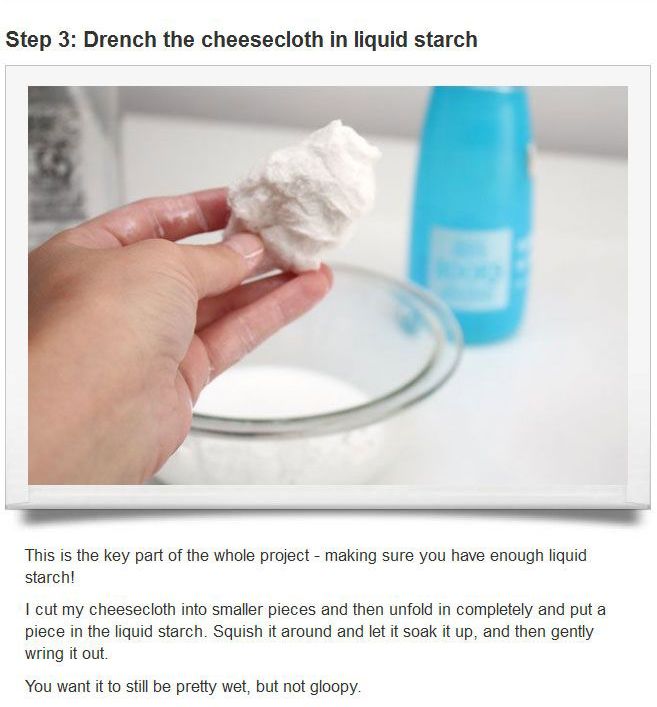 How To Make Ghosts With Cheesecloth (9 pics)
