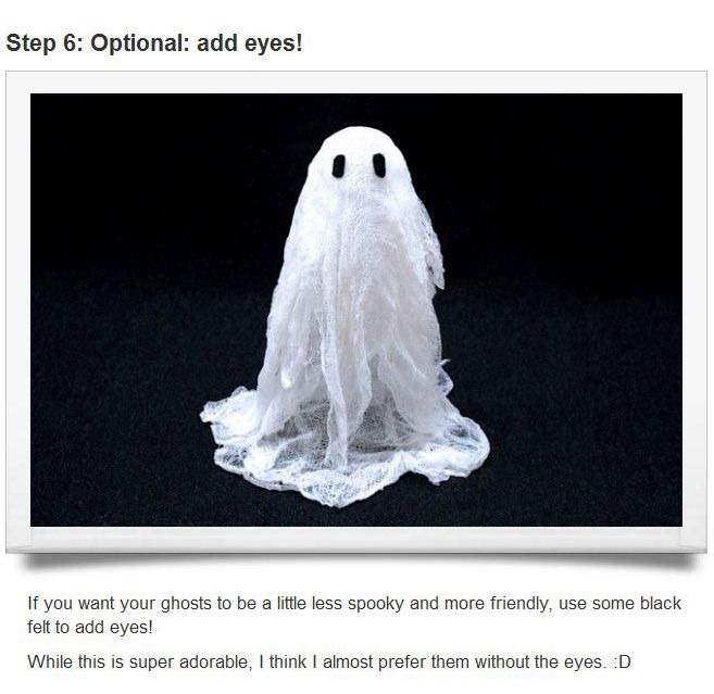 How To Make Ghosts With Cheesecloth (9 pics)