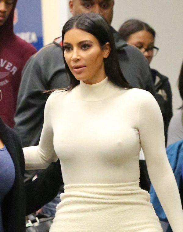 Kim Kardashian's White Dress Shows Off What You Want To See (6 pics)