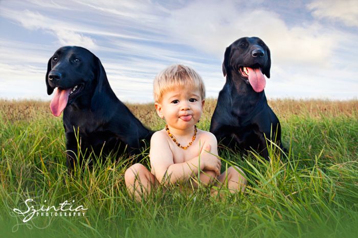 Big Dogs and Little Kids (46 pics)