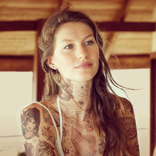 Celebrities Get Tattoos Photoshopped Onto Their Bodies (31 pics)