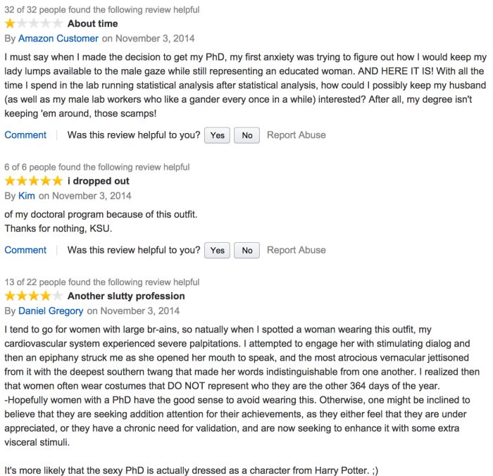 Ridiculous Amazon Reviews For A Sexy Women's Costume (10 pics)