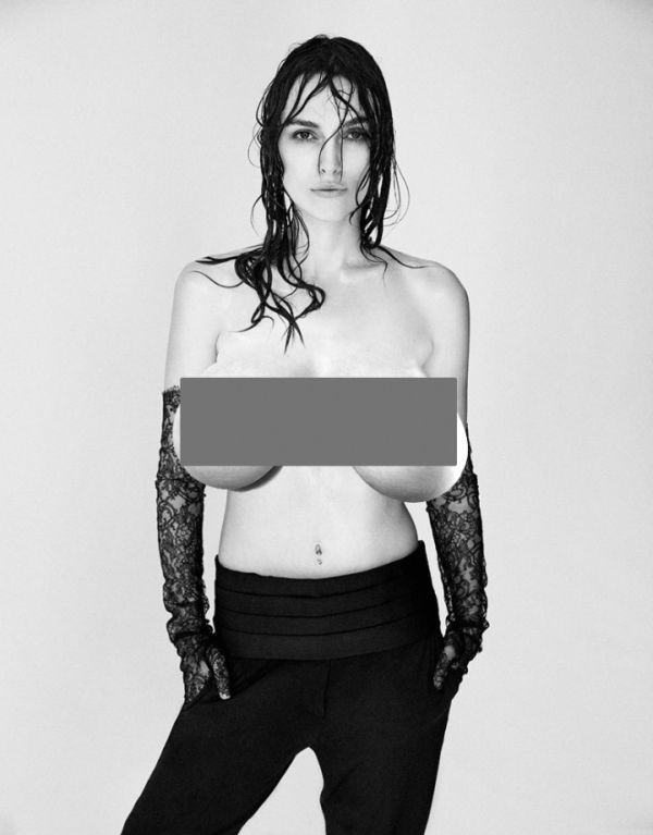 Keira Knightley Posing Topless Is The Internet's Newest Meme (9 pics)