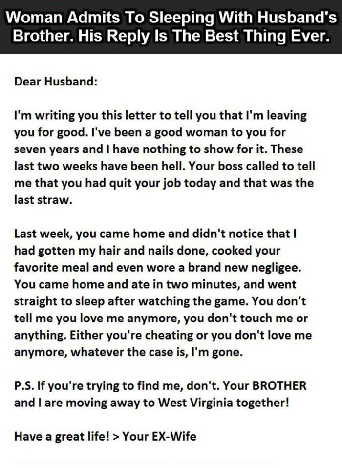 This Man Gets The Last Laugh With His Marriage Breakup Letter (3 pics)