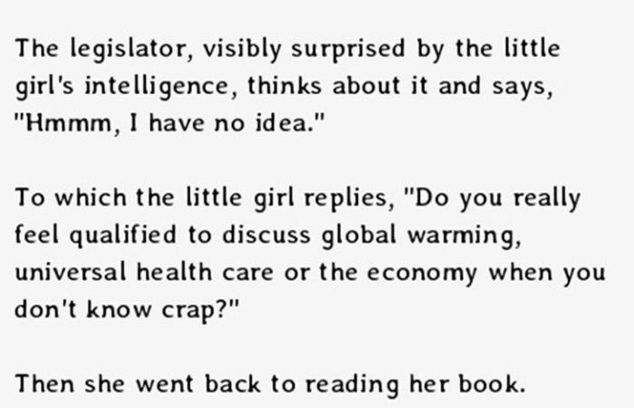 This Little Girl Spoke Some Serious Truth To A Congressman (4 pics)