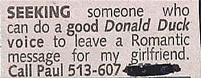 Random And Hilarious Personal Ads (18 pics)