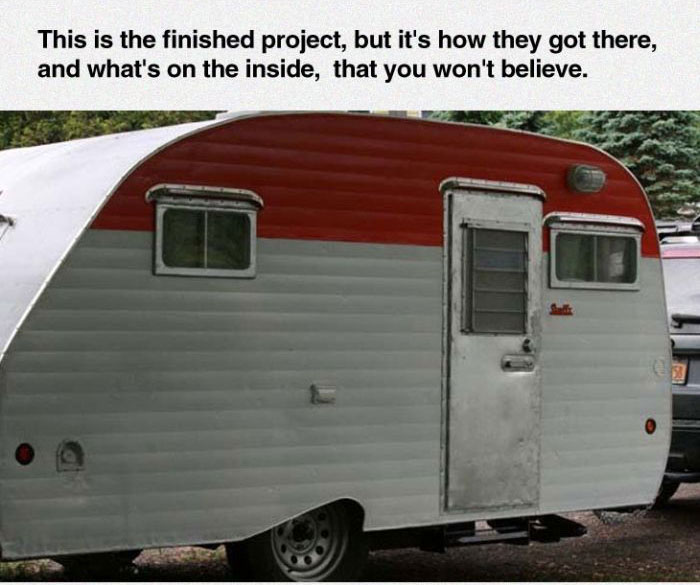 Couple Turns An Old Camper Into Something Awesome (37 pics)