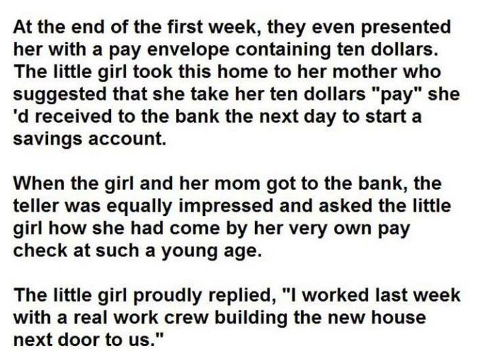 5 Year Old Girl Says Something Priceless To A Construction Crew (4 pics)