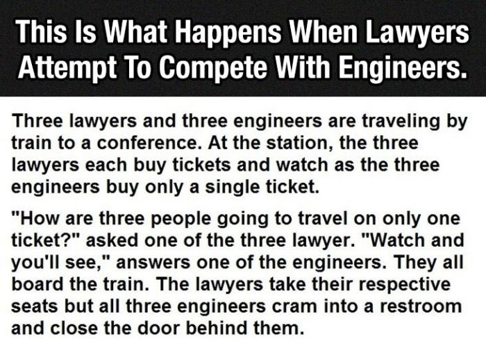 This Is Why Lawyers And Engineers Shouldn't Compete (3 pics)