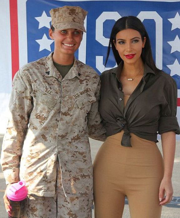 Kim Kardashian Visits Soldiers In Abu Dhabi (28 pics)