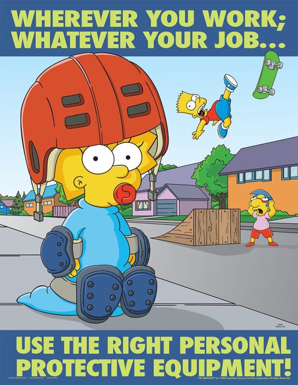 The Simpsons Are Here To Teach You About Work Safety (29 pics)