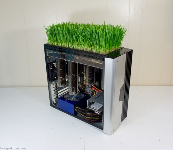This Working Computer Also Grows Grass (20 pics)