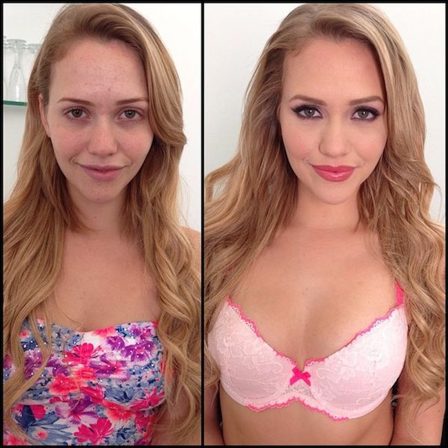 What Female Pornstars Look Like With And Without Makeup (25 pics) .
