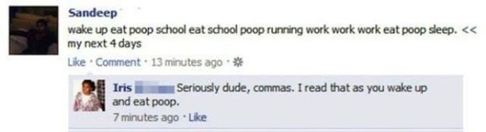 These People Desperately Need To Start Using Commas (17 pics)