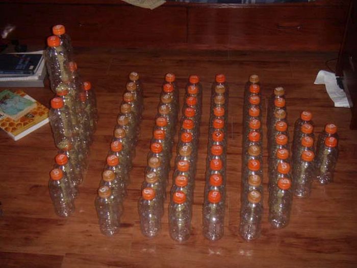Homemade Boat Made Out Of Bottles (9 pics)